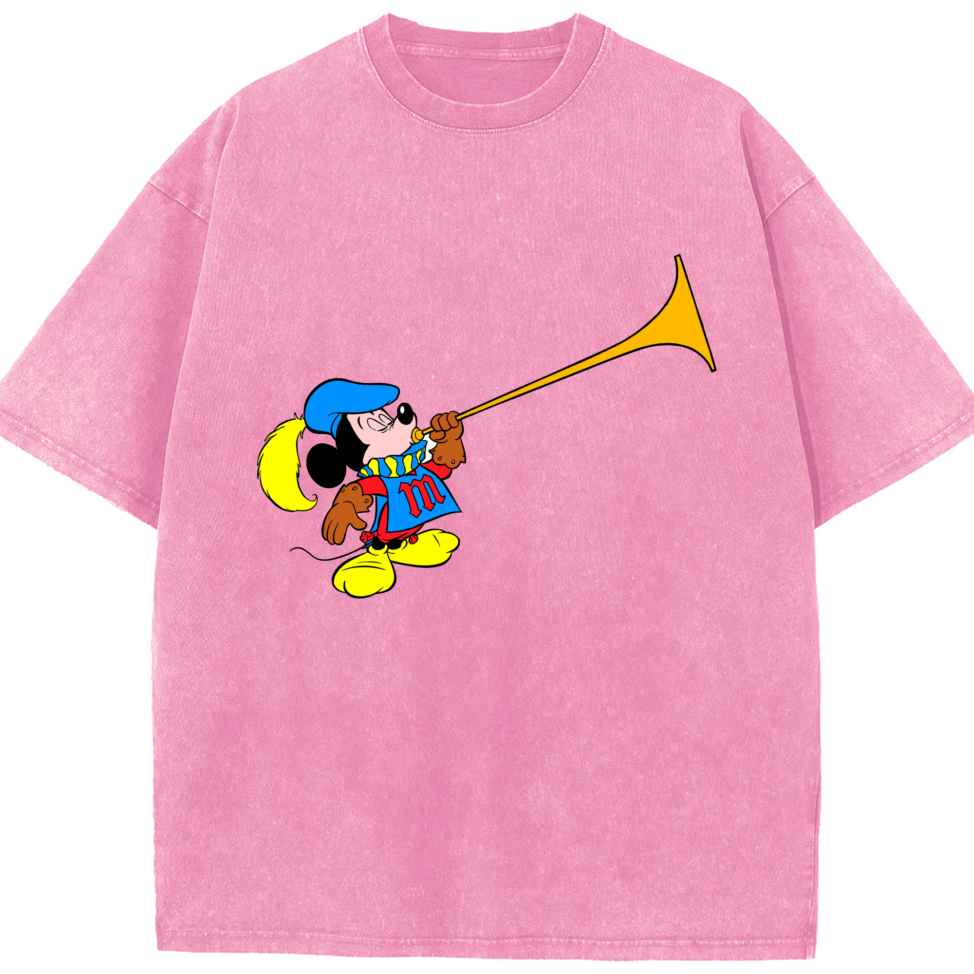 （画像用） ミッキーマウス Mickey Mouse 綿100% ヴィンテージ風 半袖Tシャツ（フロントプリント）